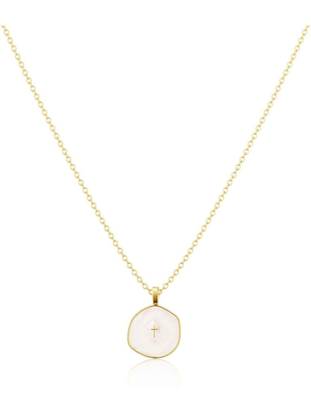 Dainty 14K Gold Plated Cross Necklace for Women - Elegant Religious Jewelry